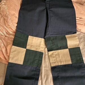 Brain Dead Black and Green Patchwork Chinos